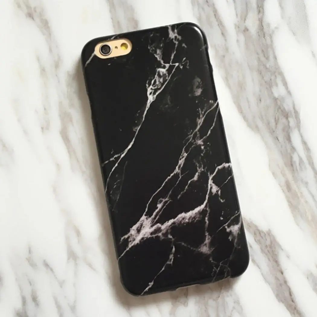 Мягкий чехол из ТПУ с мраморным лицевым покрытием для iPhone 6/6S 7/8 7 Plus/8 Plus X|Корпусы и
