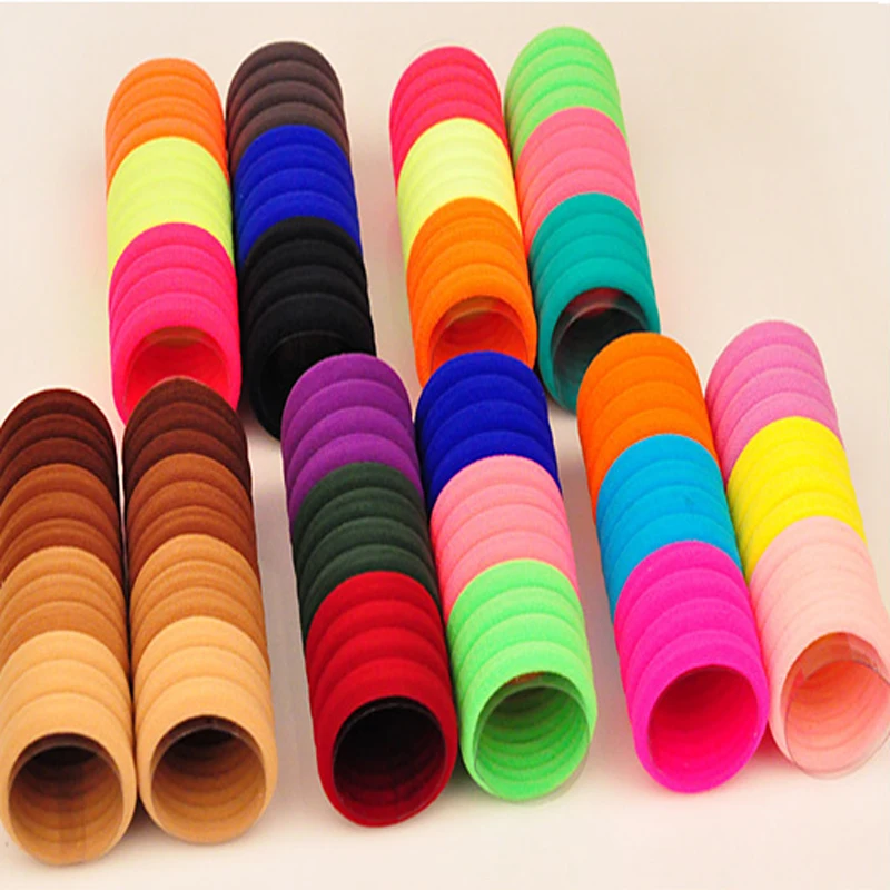 50 шт смешанные цвета Цвет волос резинки для аксессуары головной убор женщин и