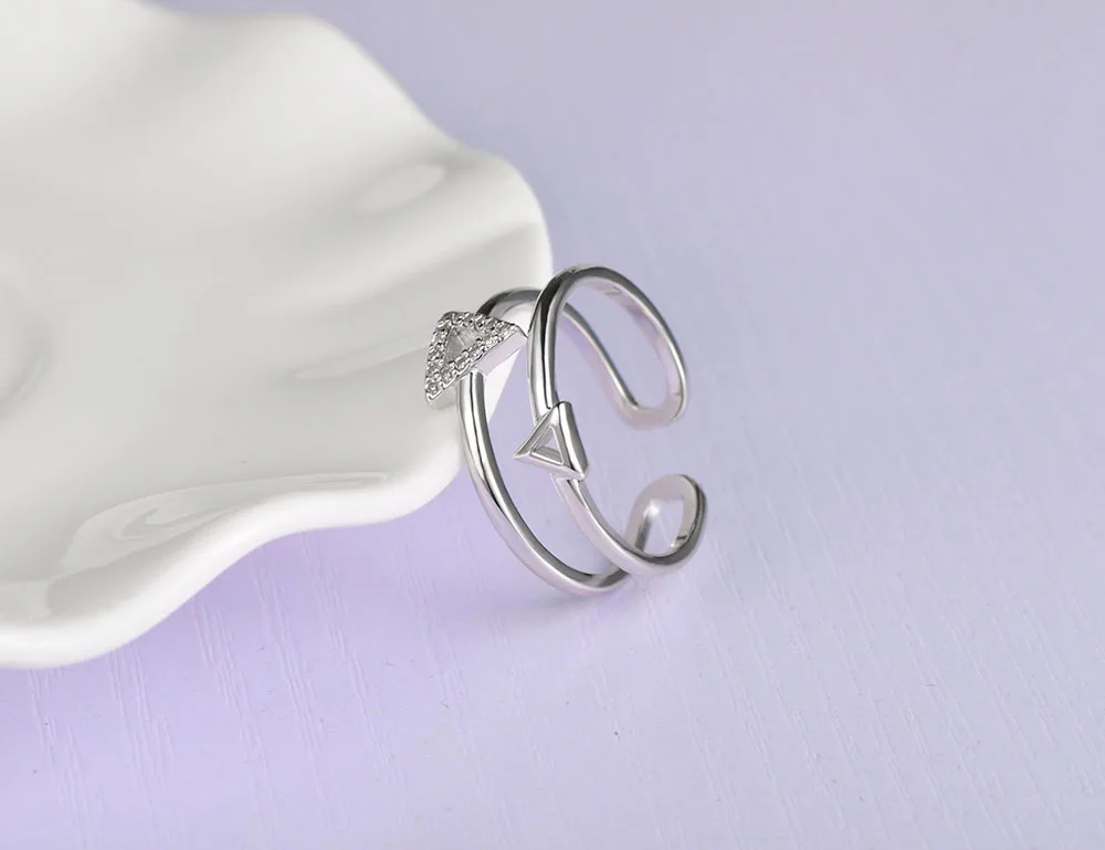 Модные дизайнерские геометрические треугольные Открытые Кольца Lokaer для девушек