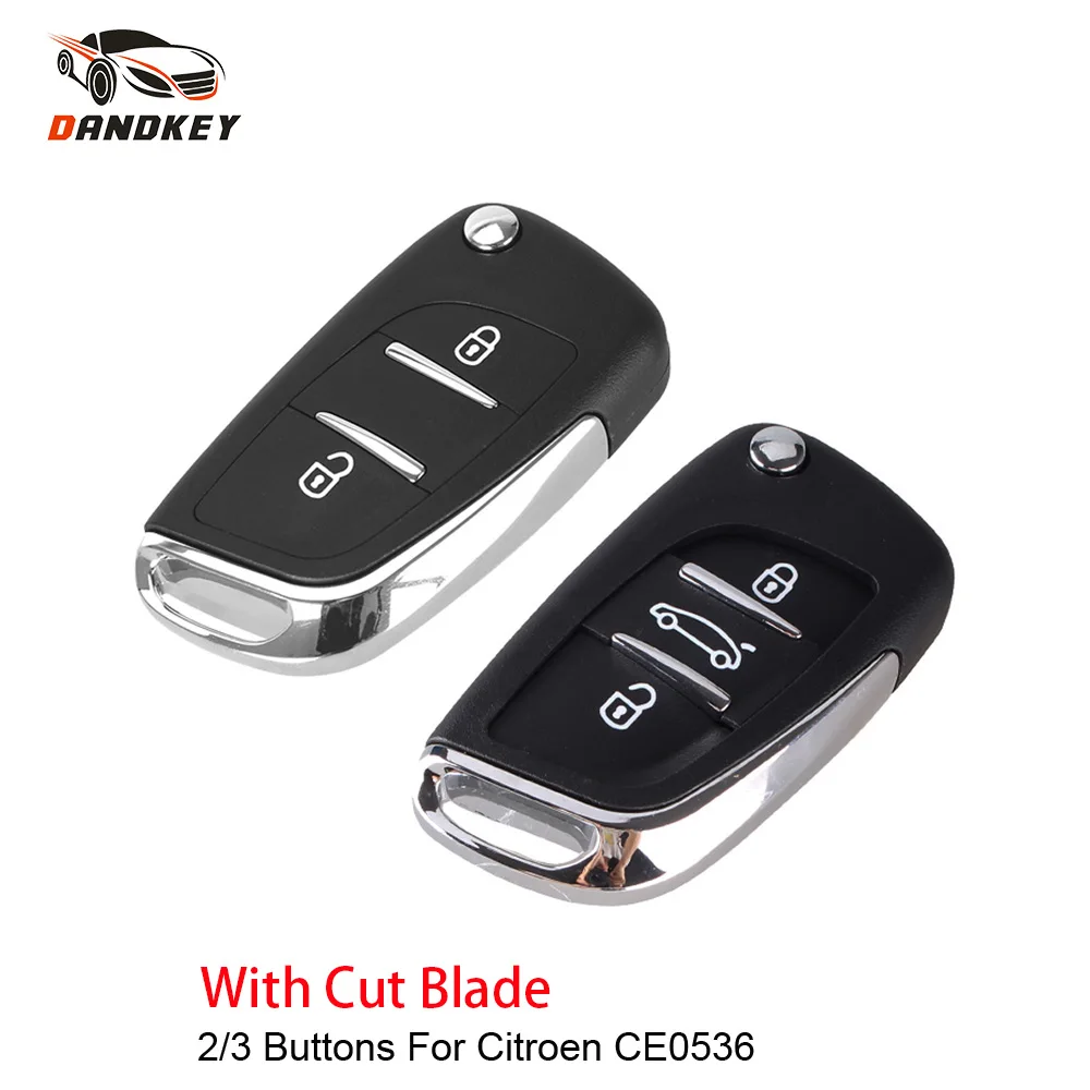 DANDKEY Cut Blade 2/3 кнопки раскладной дистанционный автомобильный чехол для Citroen C Triomphe