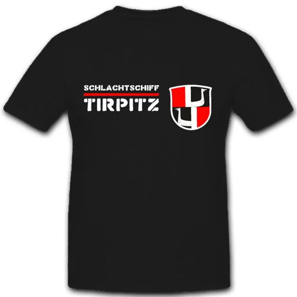 Мужские футболки с коротким рукавом и принтом Tirpitz Bismarck Klasse Wk Wappen Emblem Schlachtschiff