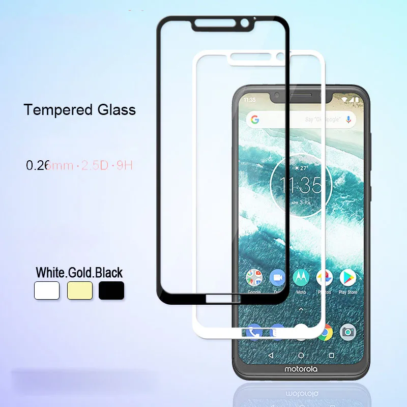 Полностью покрытое закаленное стекло 2 5 D для Moto P30 Примечание Экран протектор