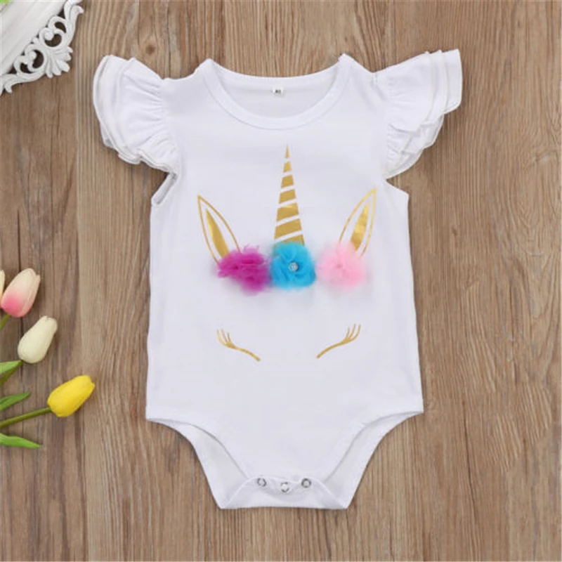 Детский комбинезон с длинным рукавом принтом единорога|romper clothes|infant jumpsuitbaby clothes
