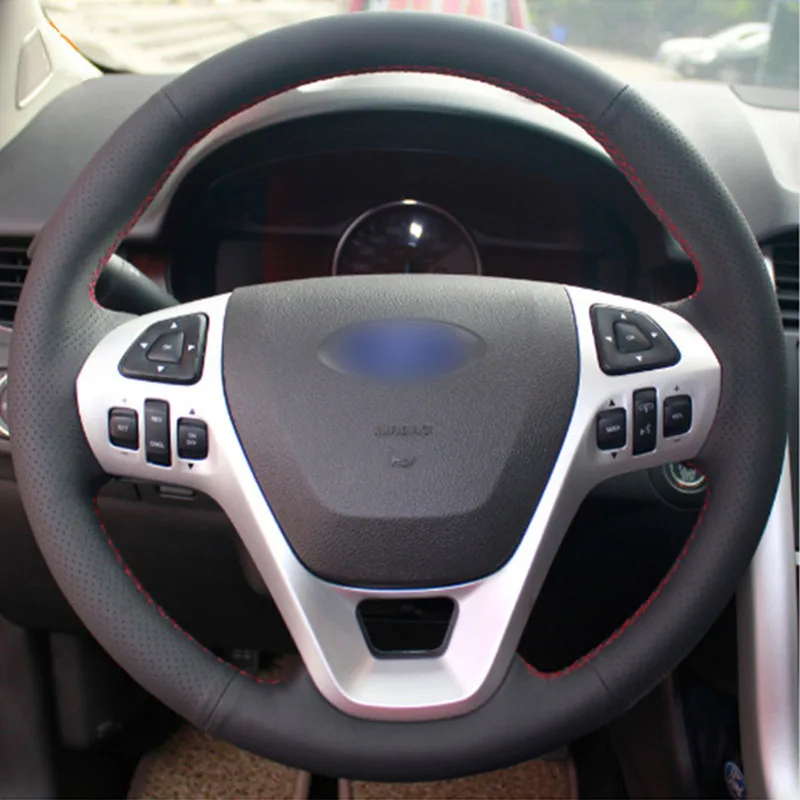Кожаный чехол для руля Ford Explorer 2011 16 Taurus 2012 15 Edge 14|Чехлы на руль| |