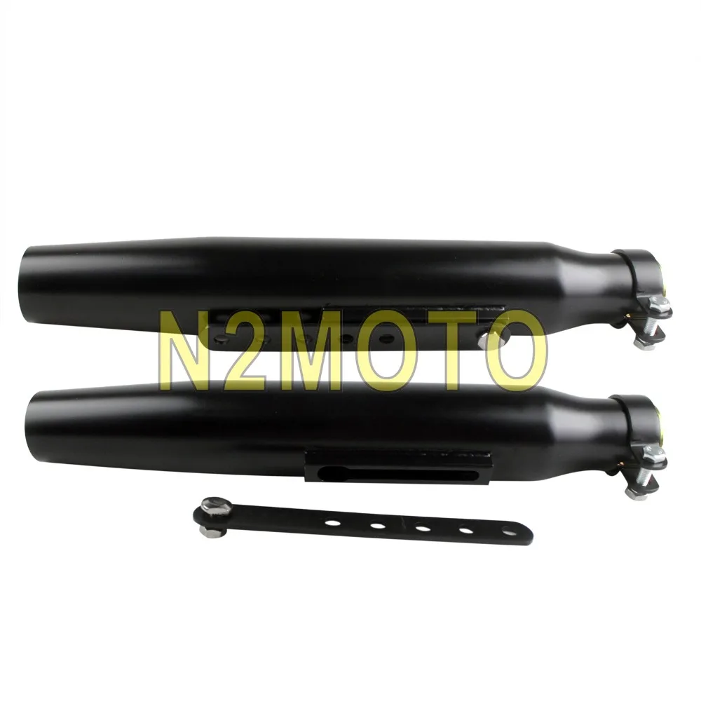 1 пара черные мотоциклы конический глушитель выхлопной трубы для винтажного Кафе