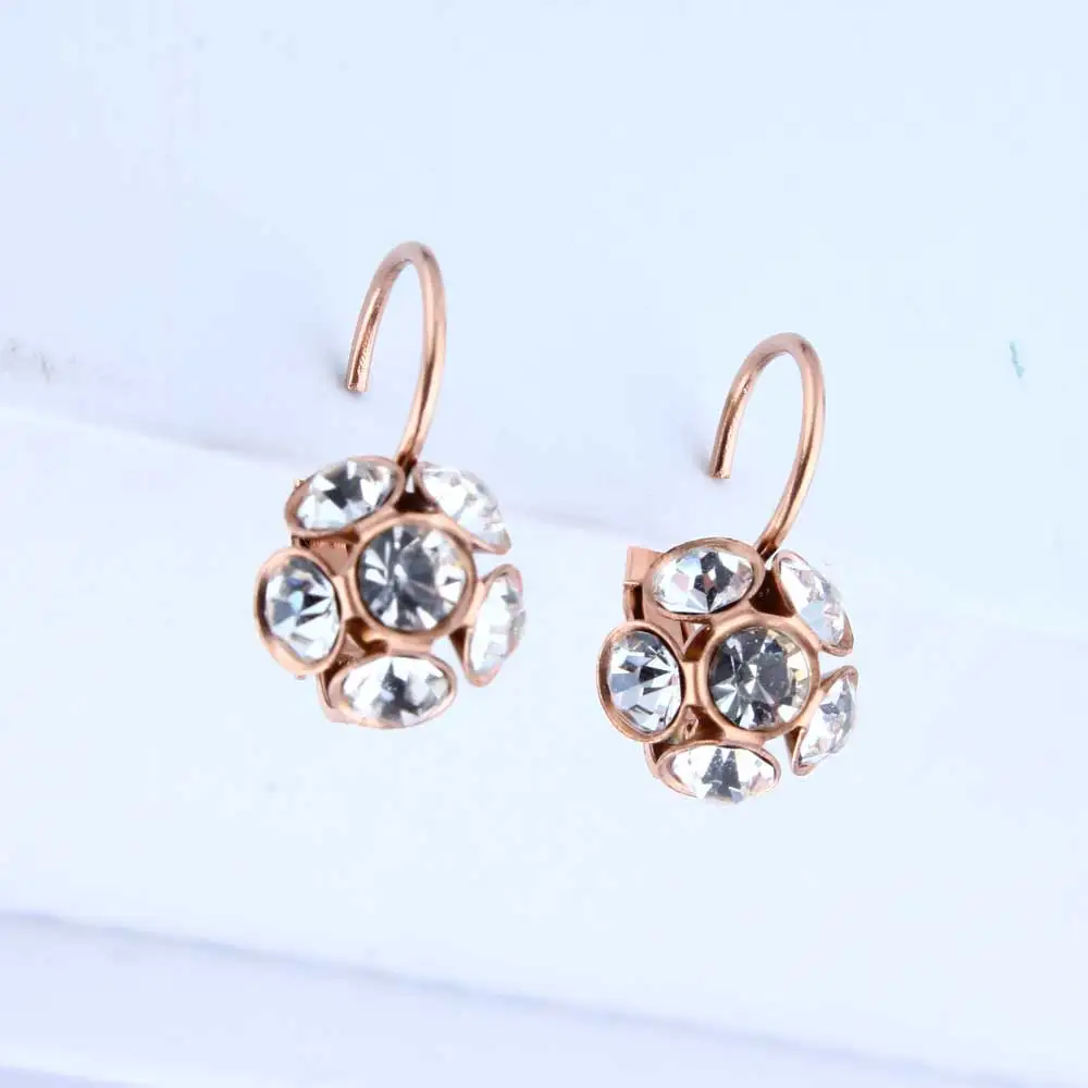 XUANHUA оптовая продажа серьги из нержавеющей стали с камнями модные ювелирные