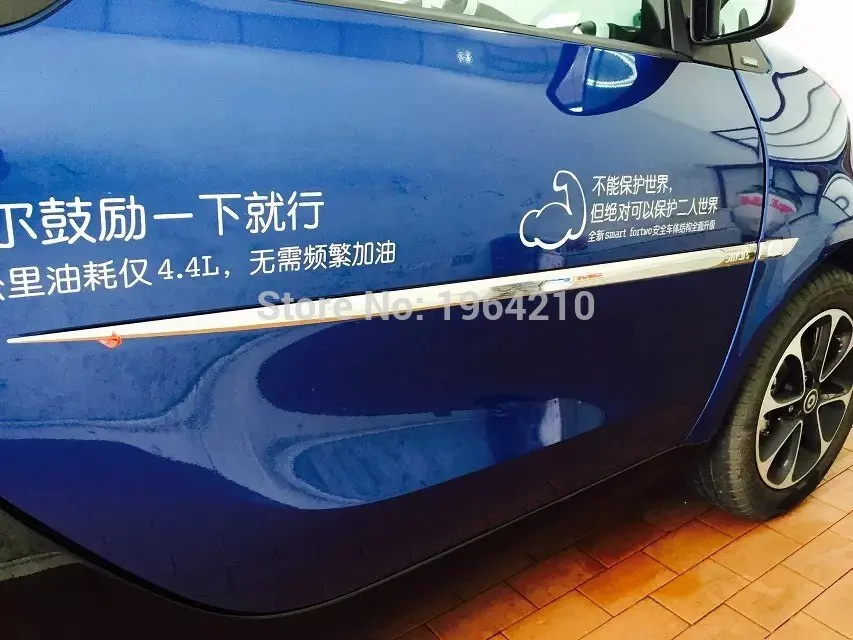 Для Merced-Benz Smart 453 2015-2018 ABS Хромированная Боковая дверь корпус молдинг лайнер