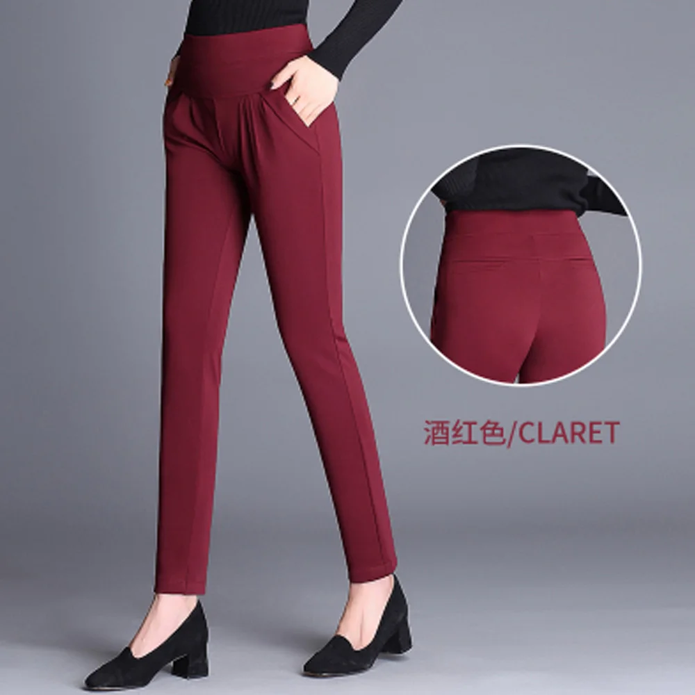 wine pants Новые Брендовые женские повседневные шаровары размера плюс 5XL 6XL, женские свободные брюки, эластичные штаны с высокой талией, Классические винтажные плиссированные штаны - Цвет: wine pants