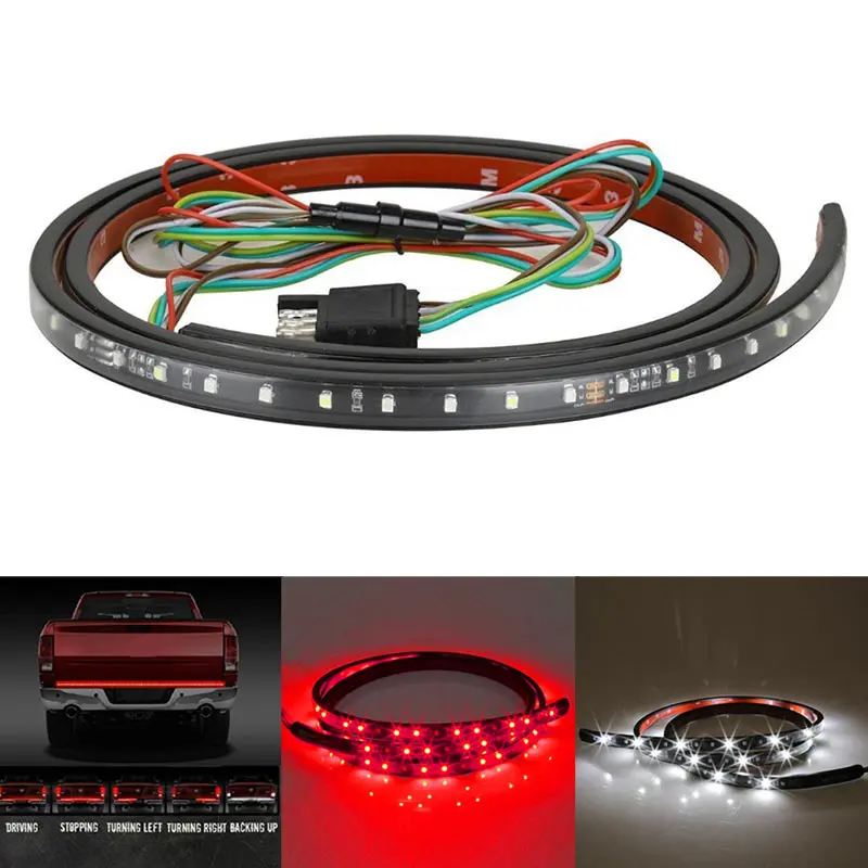 60 дюймов гибкий светодиодный светильник полосы задняя дверь полоса обратный