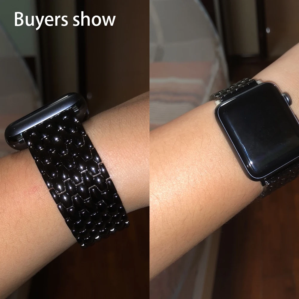 Ремешок из нержавеющей стали для мужчин и женщин для Apple Watch Сменная сетка из розового золота Ремешок Браслет Для IWatch 1 2 3 застежка 38 мм