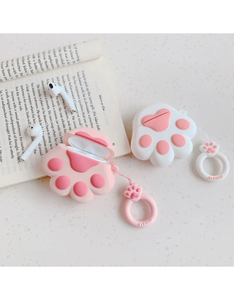 Чехол для наушников для Airpods 2, чехол, силиконовый, 3D, молочный чай, мультяшный милый медведь, чехлы для Apple Air Pods, чехол для наушников, аксессуары
