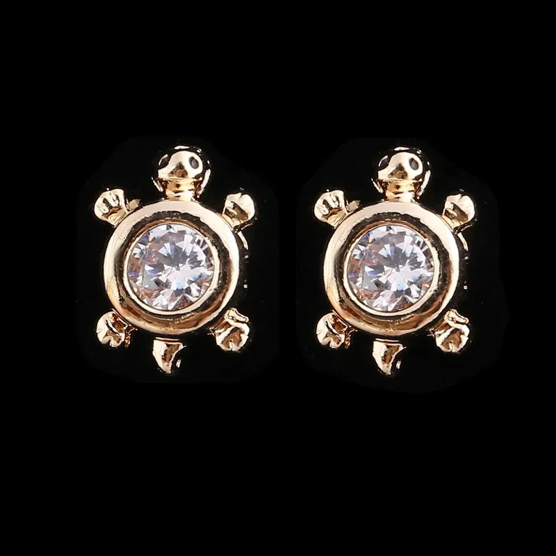 1 пара! Модные милые женские и мужские маленькие серьги гвоздики с черепахой