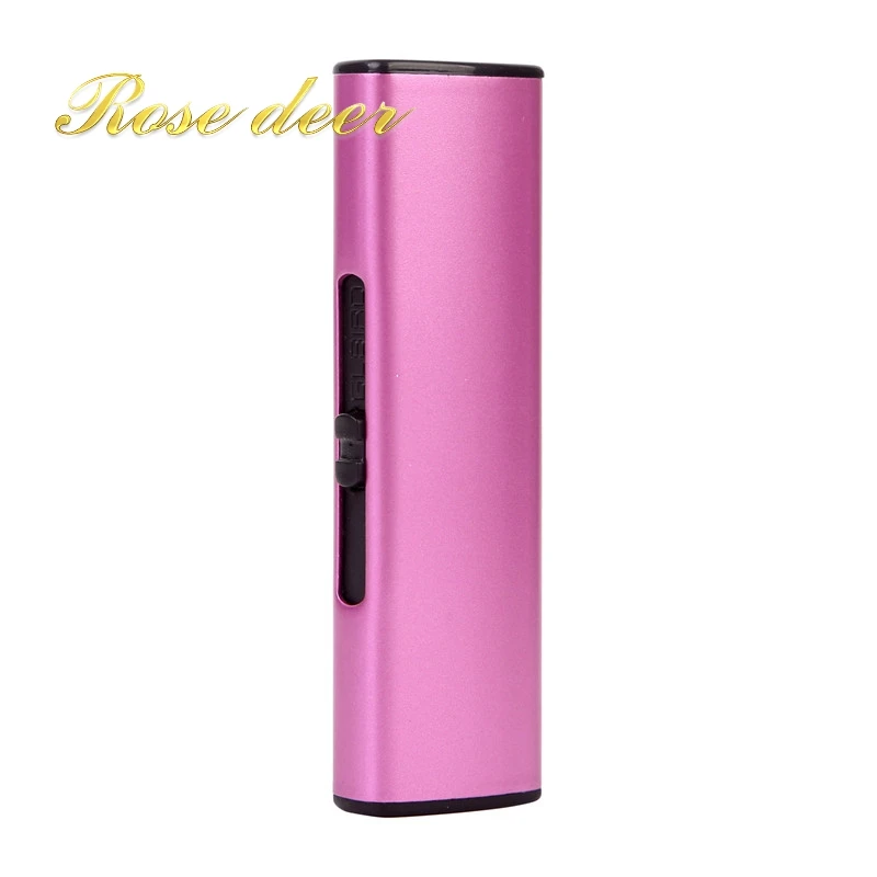 Creative small Rechargeable USB Windproof flameless electric Electronic charging Cigarette lighter Smokeless Super lighters man | Дом и сад