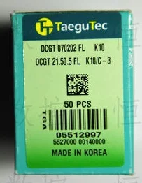 

DCGT 070202 FL K10 Taegutec Корея карбида поворачивая вставка DCGT070202FL K10 для алюминиевой обработки