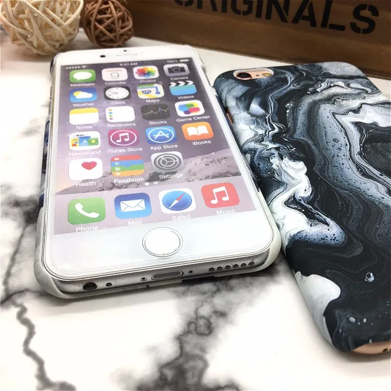 Мода Уникальный Мраморный Камень Жесткий Матовый Пластик Ультра Тонкий Чехол