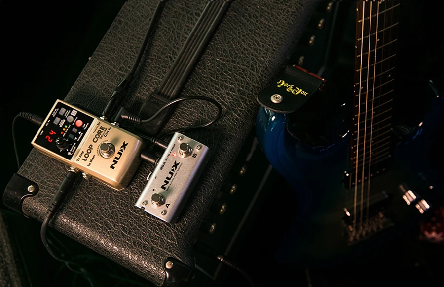 NUX Loop Core Deluxe Stompbox 24-битный педаль петлителя 8 часовая запись времени Встроенный 40 ритмических аксессуары для электрогитары