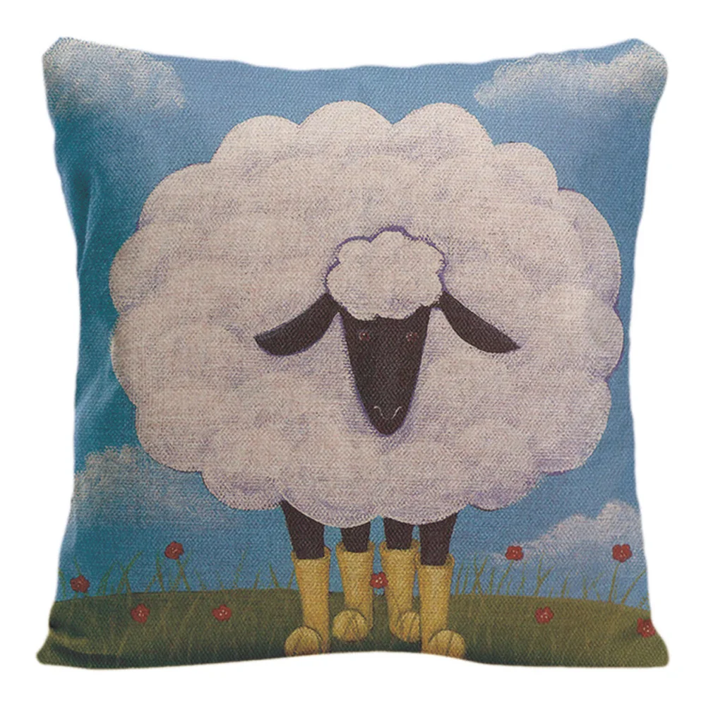 Хлопчатобумажная льняная наволочка в виде милой свиньи декоративная подушка для