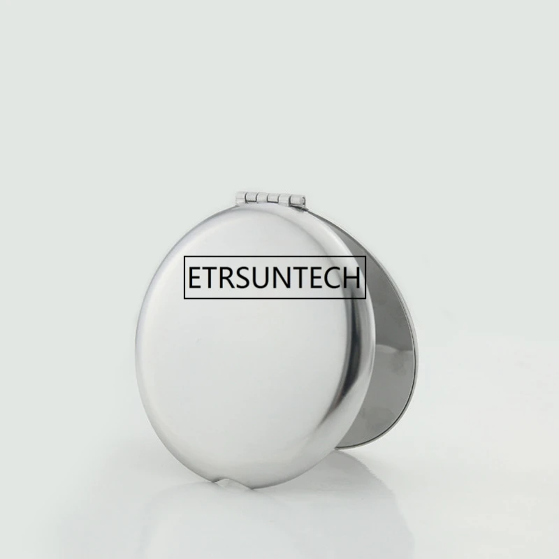 Square round Compact Mirror Silver Blank Pocket Magnifying Cosmetic Makeup Wedding Favors Gift F1490 | Красота и здоровье