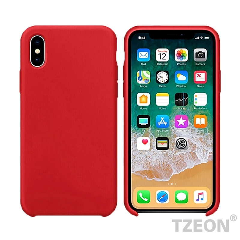 Официальный стильный жидкий силиконовый чехол для IPhone XS Max X 8 8Plus 7 7Plus 6 Plus Мягкий LSR резиновый чехол