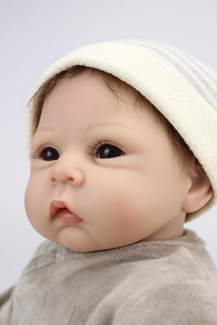 55 см мальчик серый одежда Reborn Baby Doll игрушки высокое качество импортные