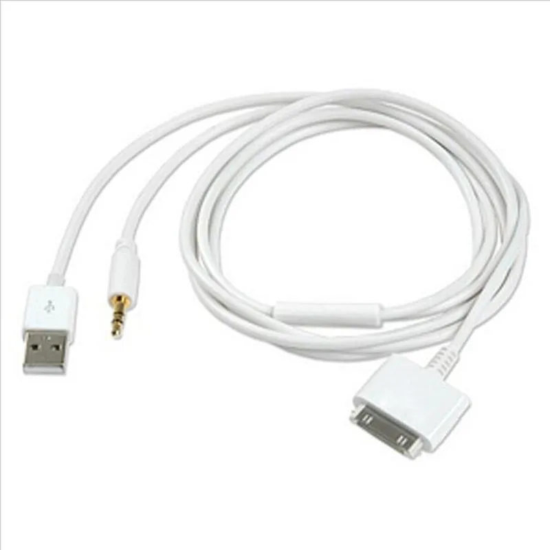 3.5mm Jack Car AUX Stereo Audio 30 pin USB Charger Data Sync Cord Charging Cable for iPhone 4/4S 3GS iPod Nano/Touch iPad 2/3 |