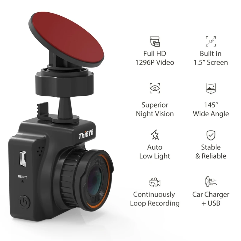 Автомобильный видеорегистратор с hd экраном 1 5 дюйма Full Hd 1296 P g сенсором 145