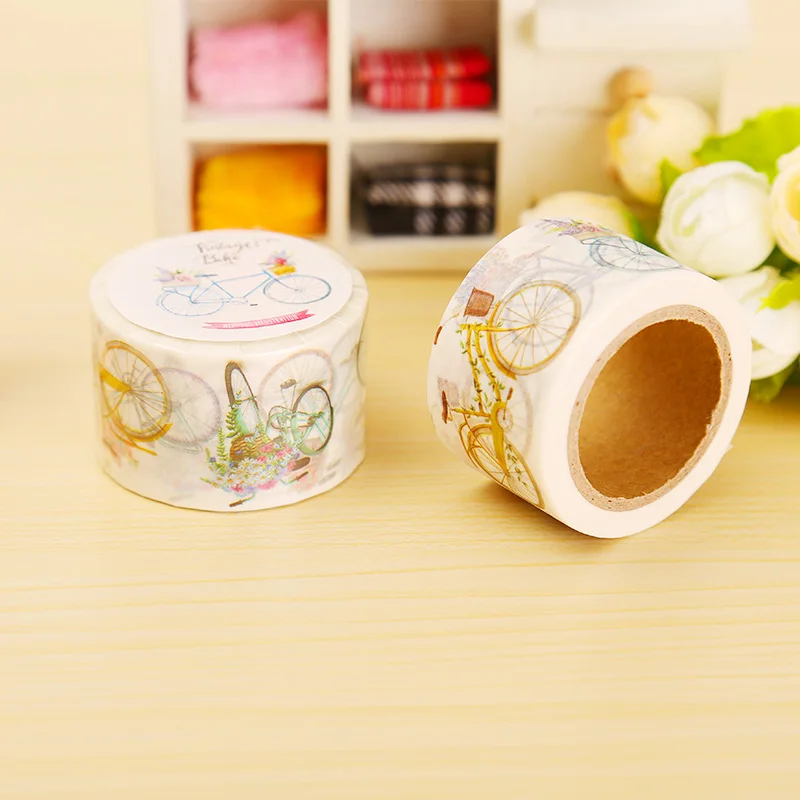 3 см * 8 м милый велосипед васи лента DIY украшения Скрапбукинг планировщик