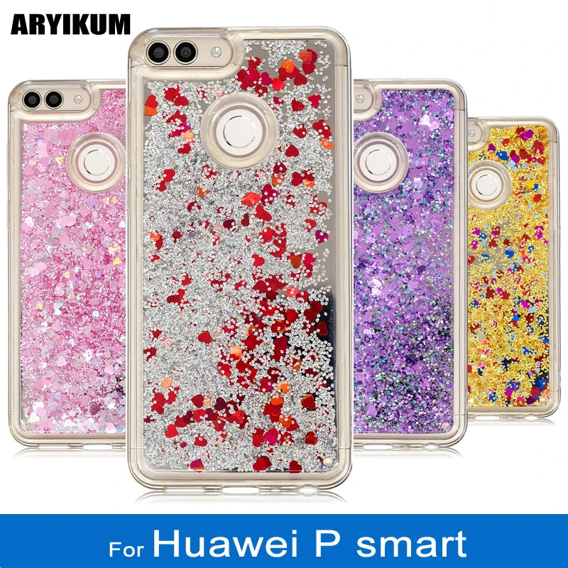 Для huawei P Smart Coque силиконовый Жидкий чехол для PSmart Блестящий зеркальный Enjoy 7 s