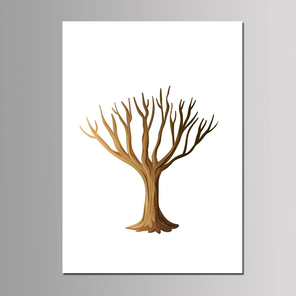 TR-10 New DIY Money Tree Annual Meeting Fingerprint Signature Guest Book Wedding Party Decoration Printed Canvas Painting 50*70cm - Цвет: TR-10