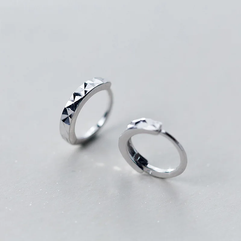 WTLTC 925 пробы серебряные маленькие серьги-кольца для женщин 8 мм Huggie