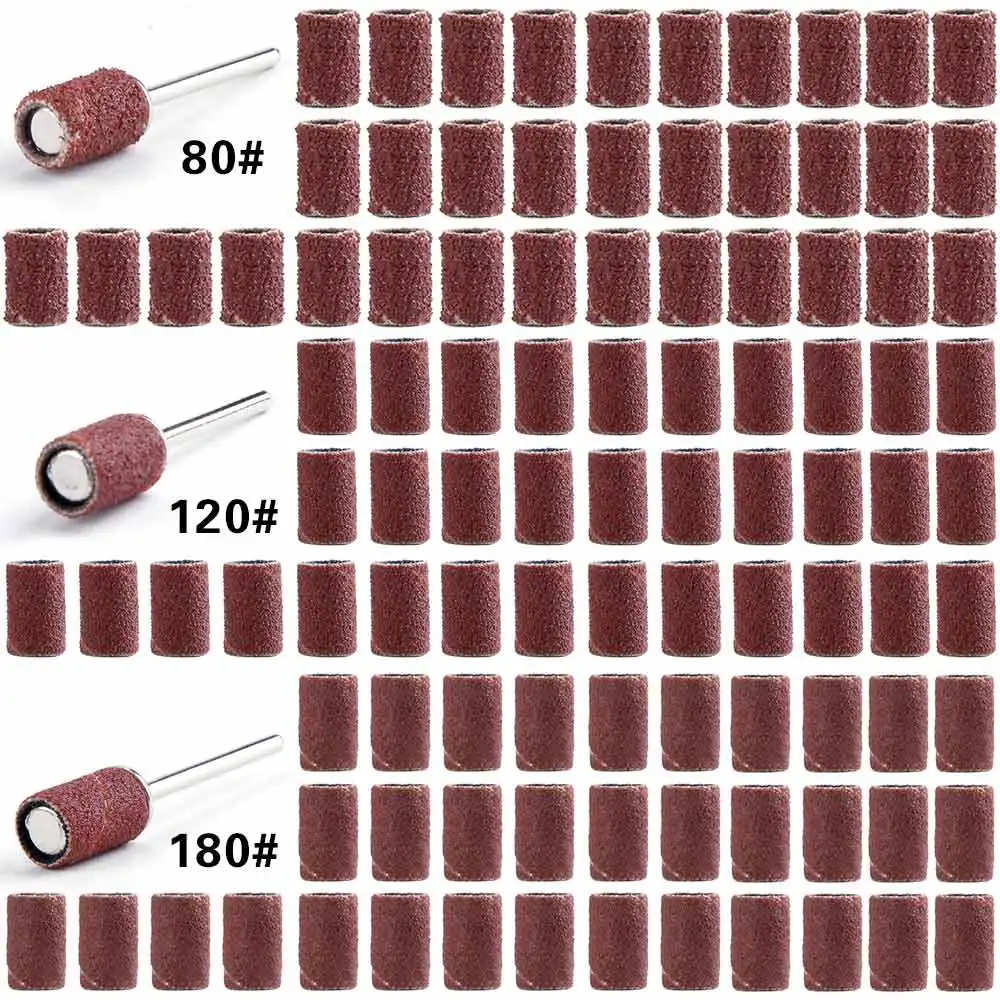 300 шт. 80#120#180# шлифовальные ленты для ногтей, Электрический Маникюрный сверлильный станок, аксессуары, аппарат для маникюра, полировки пилок для ногтей