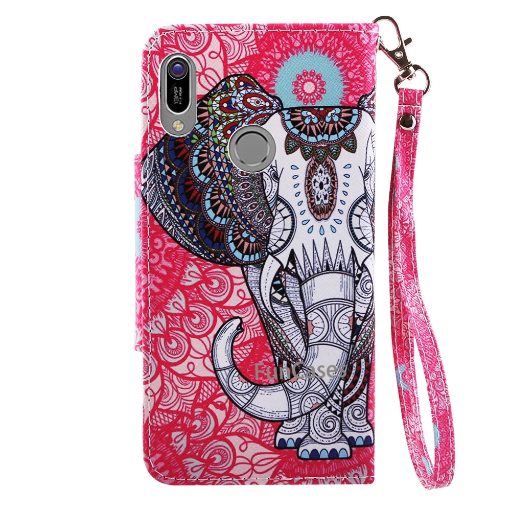 Для Huawei Y6 2019 кожаный чехол кошелек Phoen для Prime Coque откидной hoesje Funda|Бамперы| |