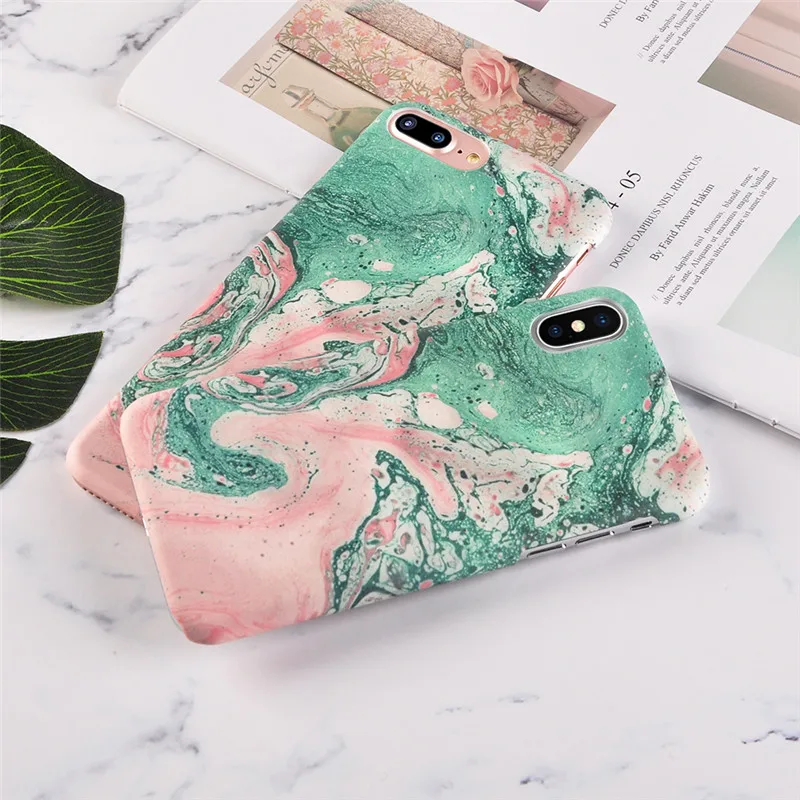 Лава текстура Funda чехол для iPhone 5 5S SE 6 7 8 Plus модный жесткий пластиковый корпус чехол для телефона для iPhone 7 8 6 Plus X Coque