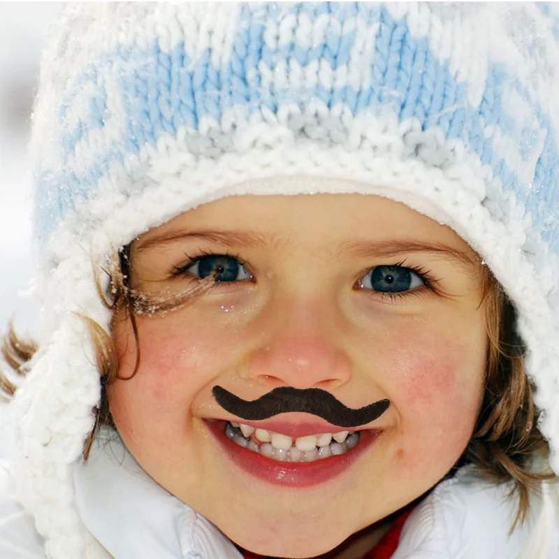 12 шт./компл. забавный черный поддельный борода парик с усами костюм для Хэллоуина