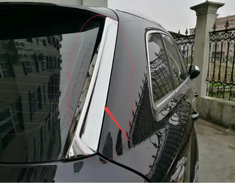 For Audi Q7 2016-2018 ABS Chrome Car Rear Windshield Strips Exterior Tail Window Decoration Sticker Cover Trim Styling 2PCS | Автомобили и