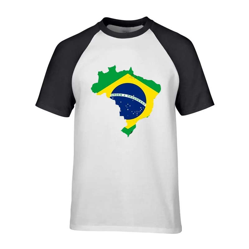 2017 Tops Unisex Map Brazil Cotton Funny t shirt men | Мужская одежда