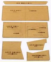 Large capacity Multi card bit Card Packages Layout Drawings Grid Patterns Handmade Leather Products Acrylic Production Template - Цвет: Kraft paperboard