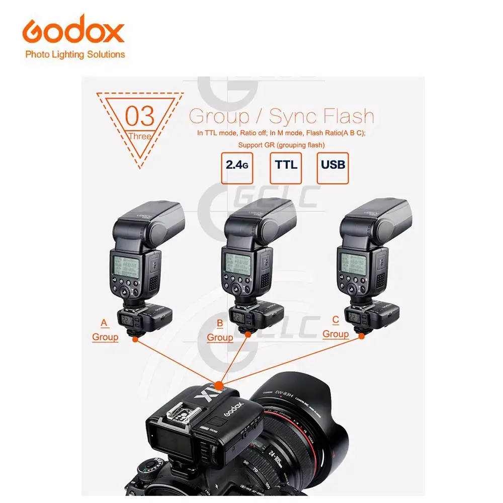Godox X1t c x1t s триггера передатчик с Xtr16 приемник для Canon ttl 2 4 г Беспроводной sony Fujifilm