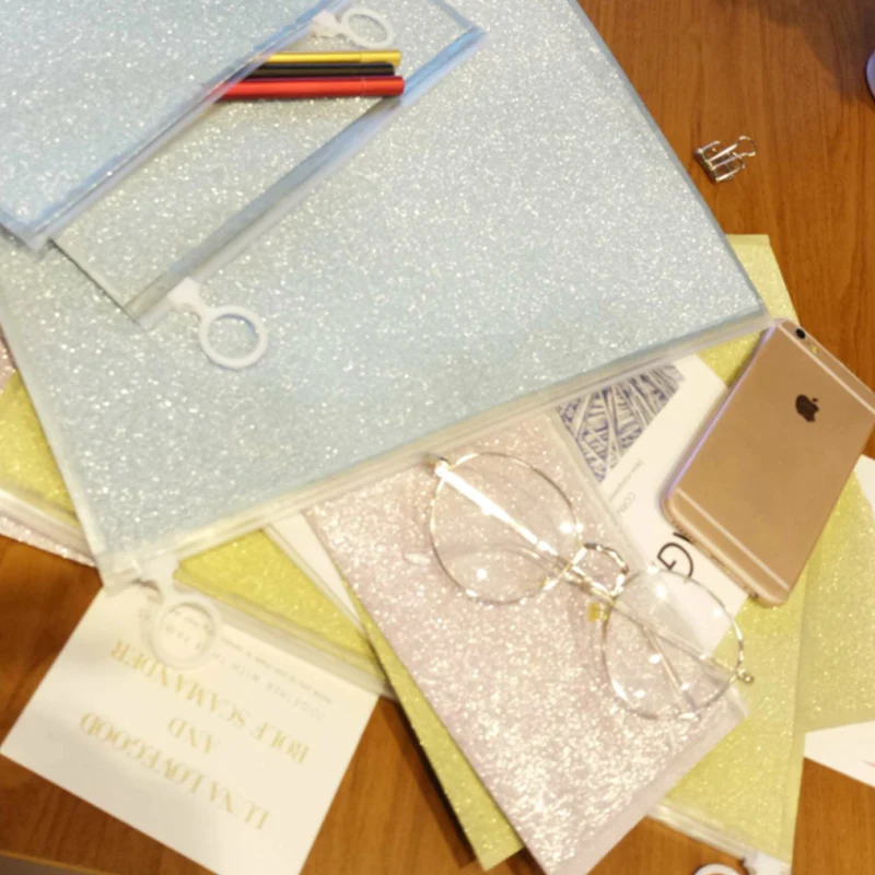 

MIRUI Gypsophila file bag pull side portfolio bag information paper student storage pencil bag office stationery