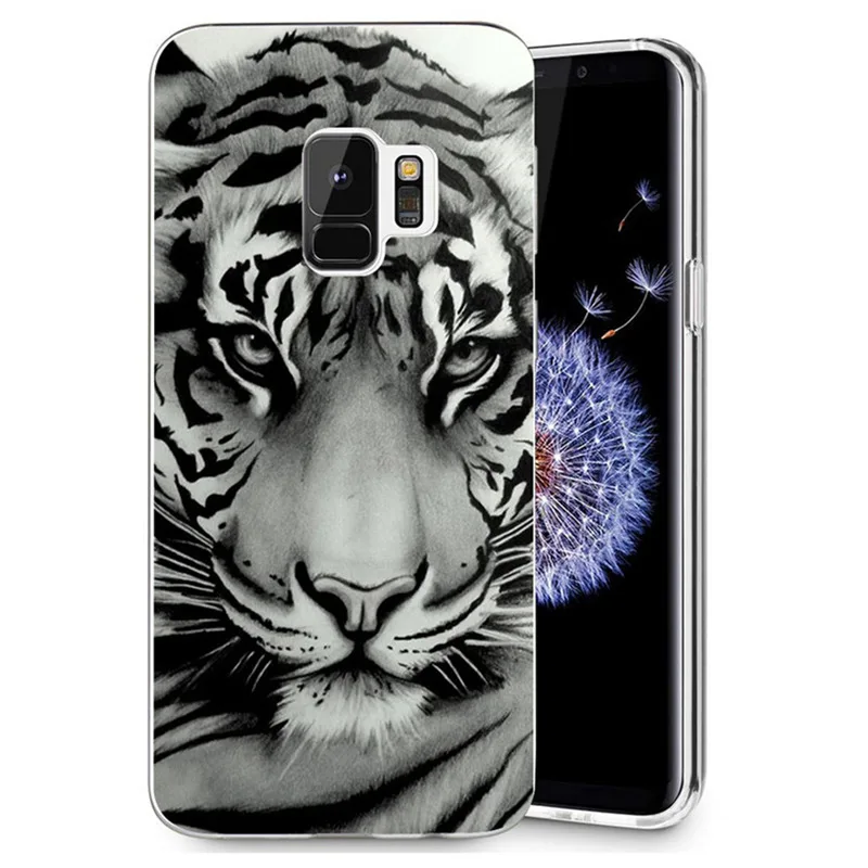 For Samsung Galaxy S3 S9 S9Plus S8 Plus S7 edge Note 8 TPU Soft particularly design Lion Tiger Painted Case Fundas R043 |