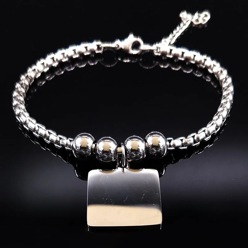 Браслет-цепочка из нержавеющей стали с изображением кошки | Украшения и