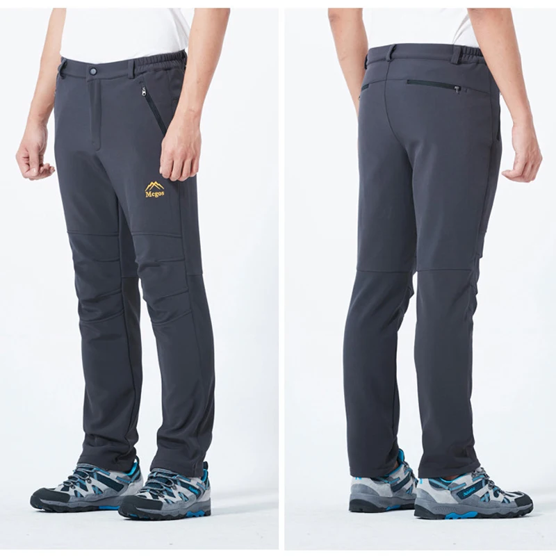 Зимние мужские уличные штаны женские теплые флисовые водонепроницаемые брюки