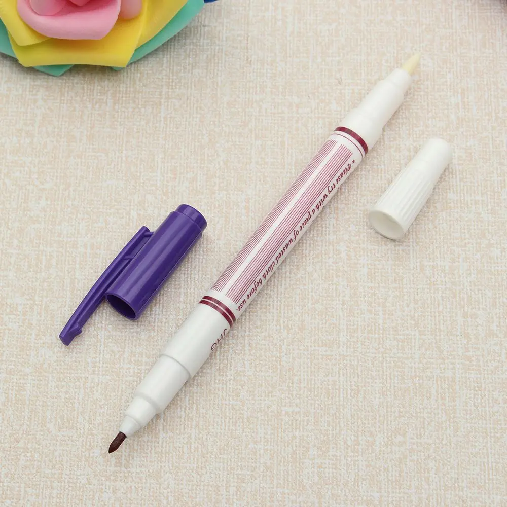 purple 1 шт. растворимые чернила для вышивки крестиком, втулки, стираемые чернила, синие, фиолетовые, розовые ручки, маркеры, ручки для шитья, инструменты для дома - Цвет: purple