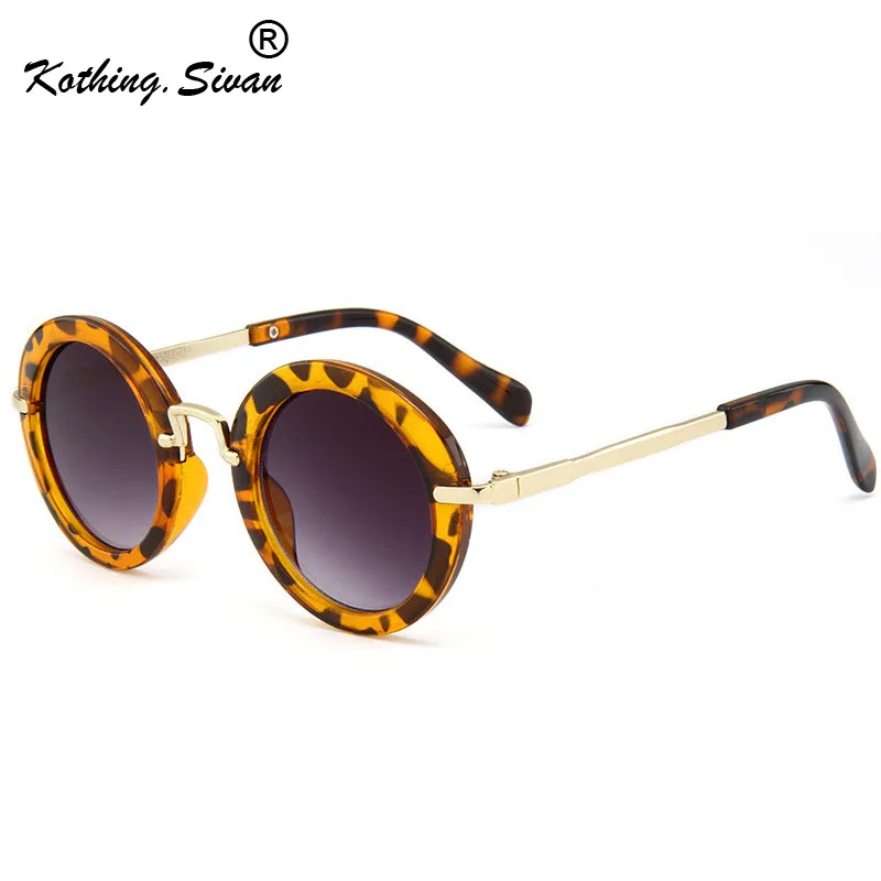 7 видов цветов модные круглые милые детские солнцезащитные очки брендовые для