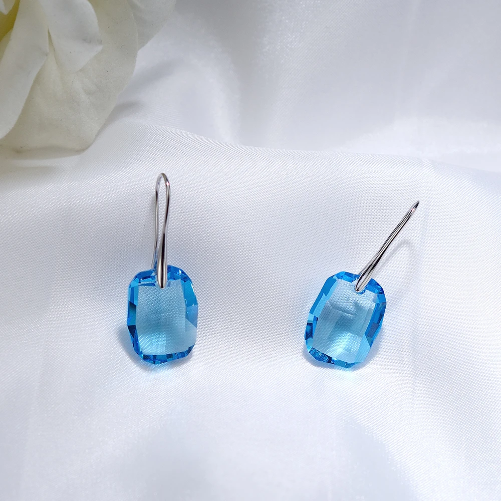 BAFFIN оригинальные кристаллы от Swarovski квадратные Висячие серьги большие Висячие Подвески для женщин Серебряный цвет массивные украшения
