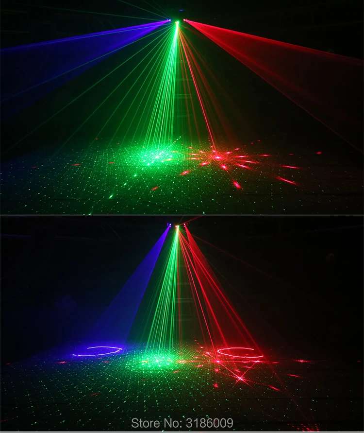 Новое поступление DMX 512 акустический контроль 4 линзы RGB сценический светильник лазерный светильник ing узор луч сети лазерный светильник для вечерние DJ KTV