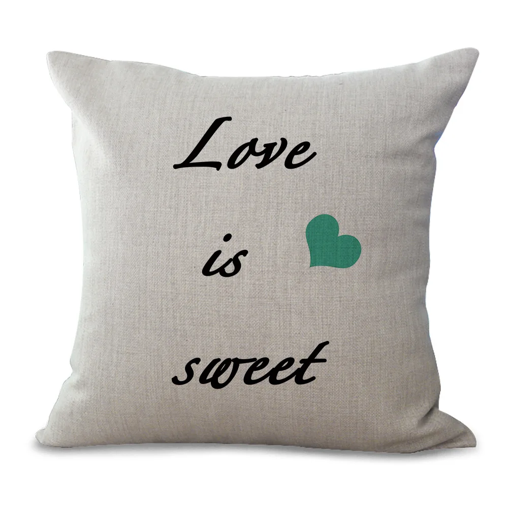 Чехол для подушки с надписью Я люблю тебя | Дом и сад