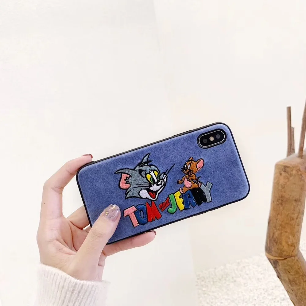 Мягкий плюшевый чехол том и Терри для iPhone X XR XS Max телефона с рисунком кота мышки 11