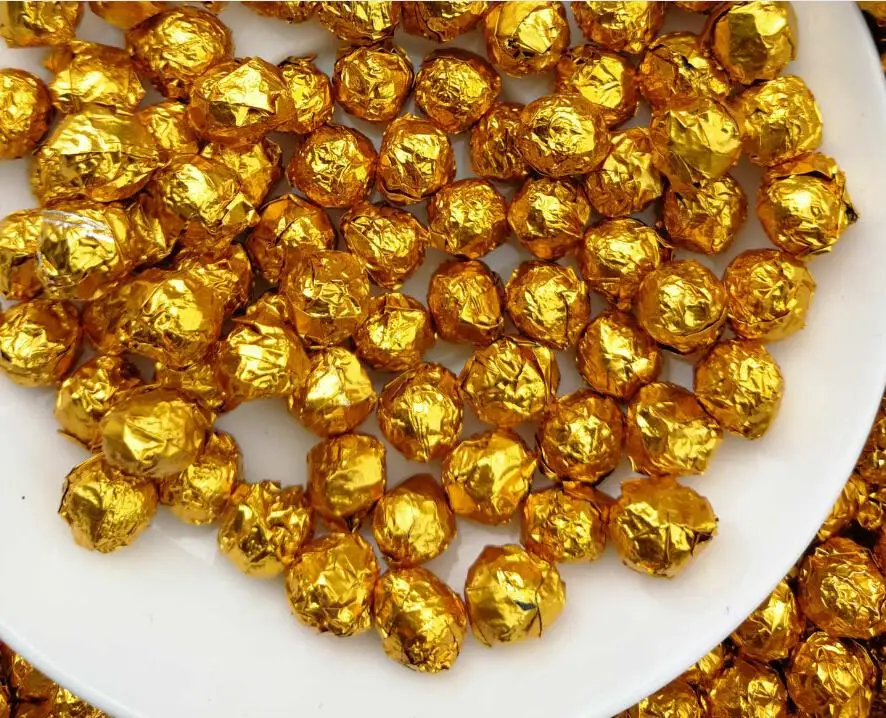 Chinese ripe tea Gold Tin Foil Packing 100g Resin tea