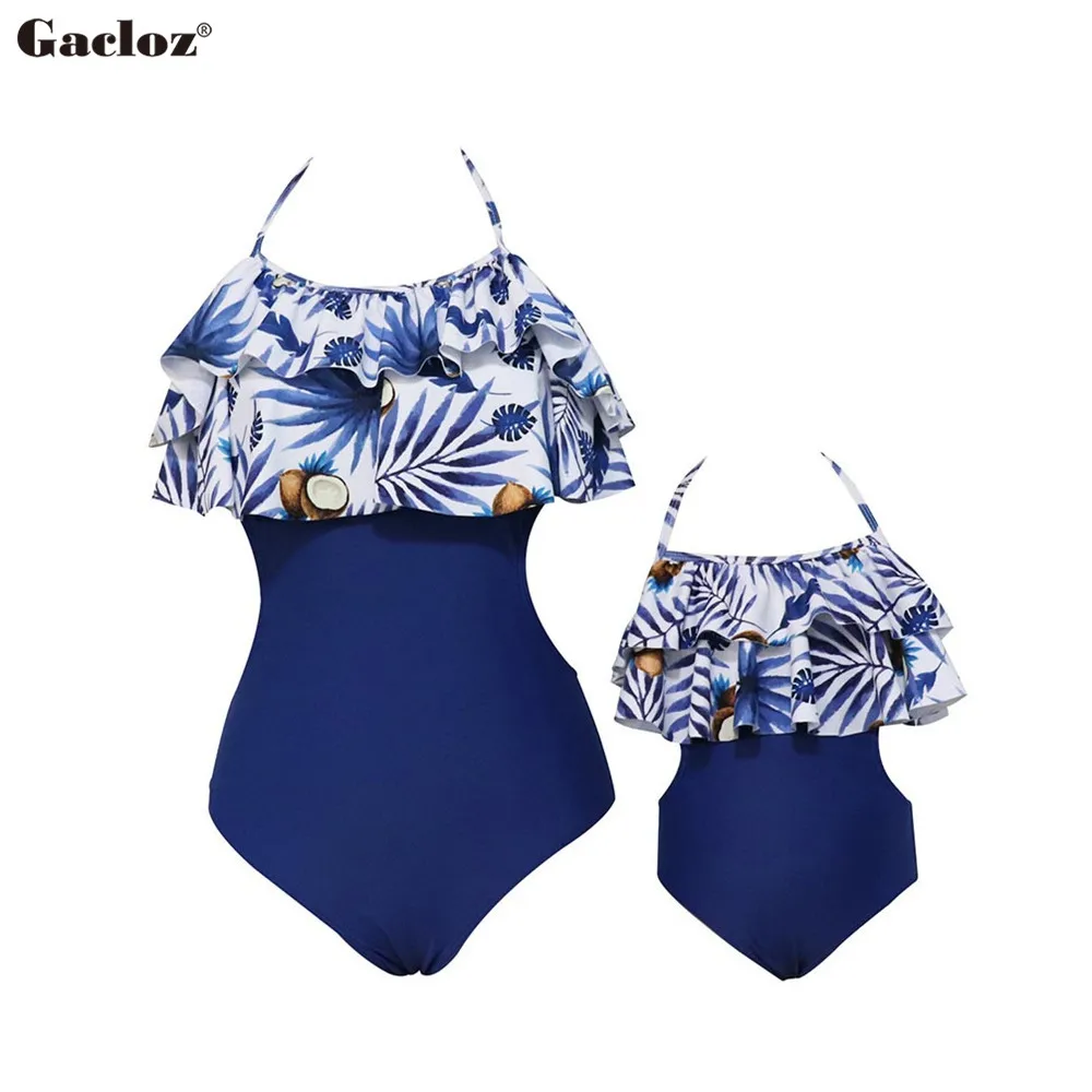 Семейные купальники для мамы и дочки танкини женские maillot de bain enfant fille badpak | Мать
